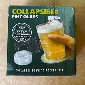 Collapsible Pint Glass 12oz Great for travel, party, beach, concerts and more!